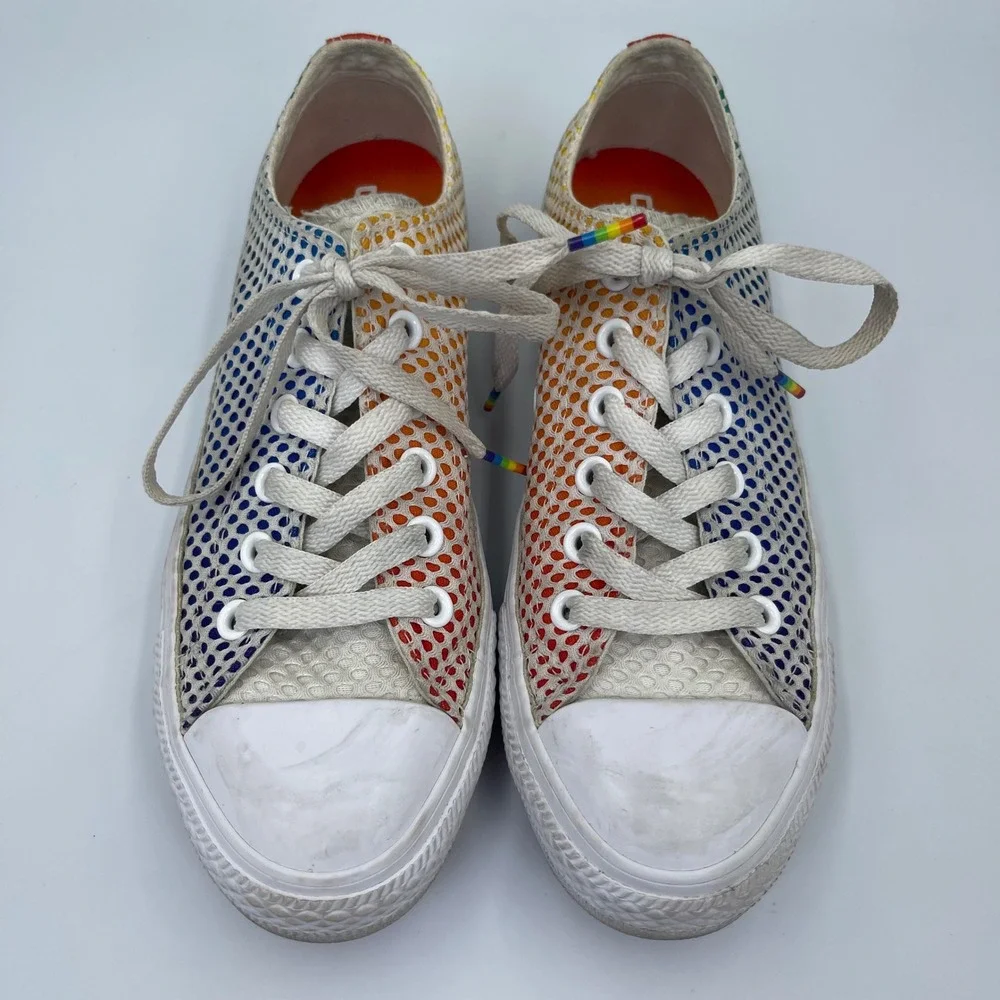 Converse Chuck Taylor All Star Ox Pride Rainbow Sneakers Unisex Mens 6 Womens 8